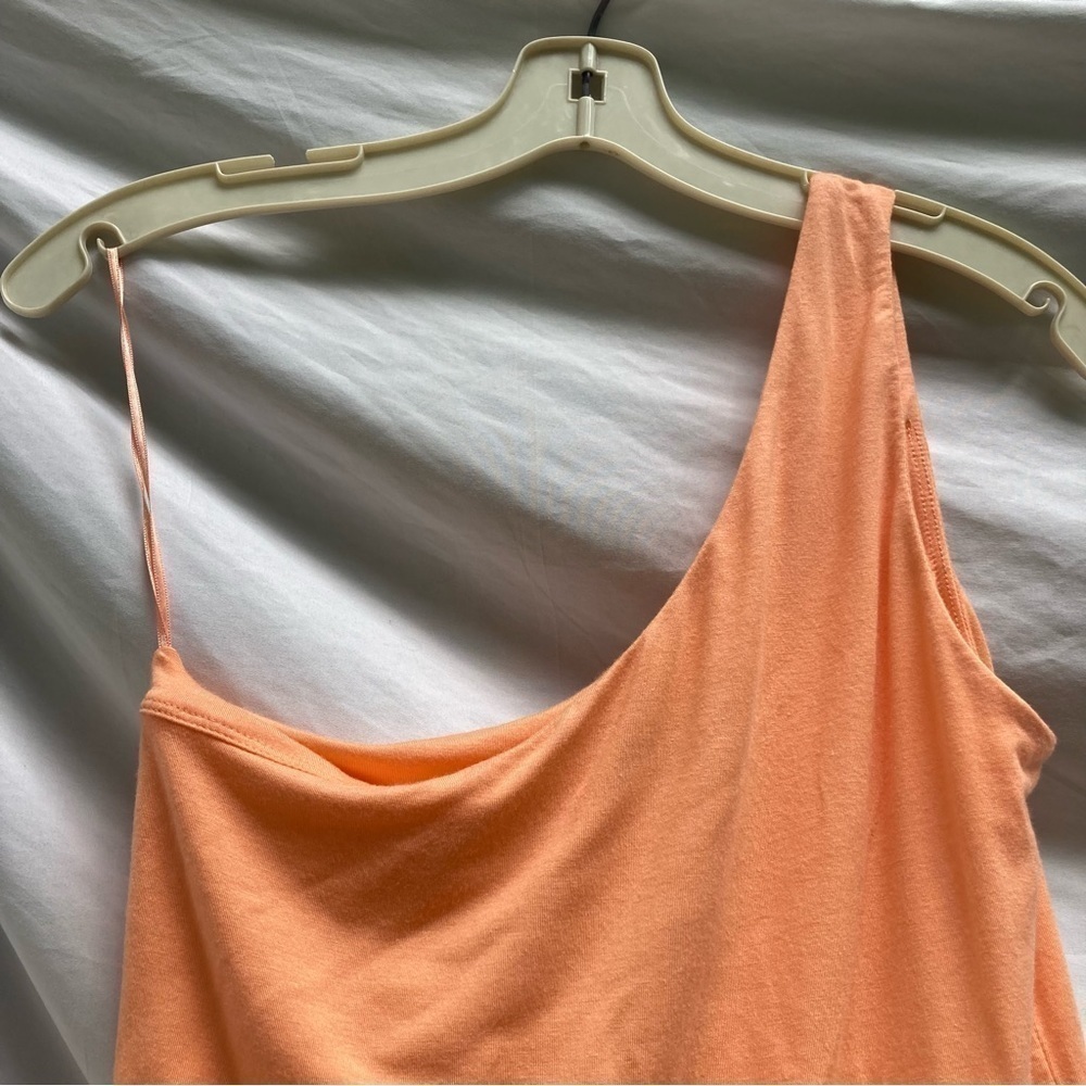 J. Crew NWT light orange one shoulder shirt, size small - Picture 5 of 6